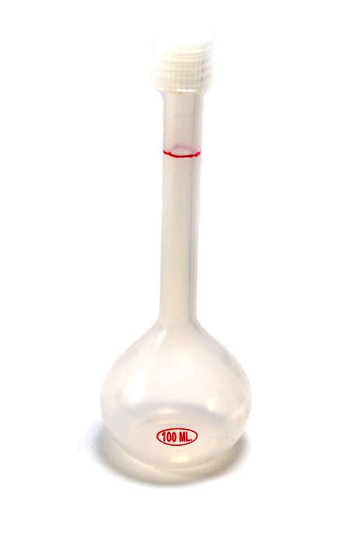 Flask Volumetric Plastic, cap. 100ml