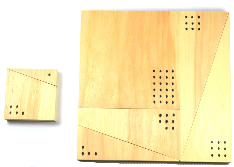 7 Piece DIY Pythagorean Theorem Puzzle Kit - Wooden