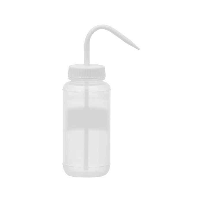 Chemical Wash Bottle, No Label, 500ml - Wide Mouth, Self Venting, Low Density Polyethylene - Performance Plastics by Eisco Labs