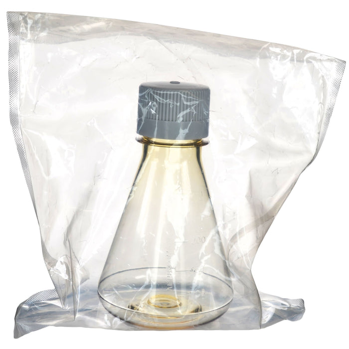Eisco - Pack of 12, 250mL Sterile Polycarbonate Erlenmeyer Flasks, Non-Vented, Flat Bottom, Gamma Sterilized, USP Class VI, Lab-Grade, Chemical Storage, Cell Culture, Mixing