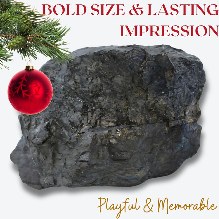 4lb Big Lump of Coal – For a Notably Naughty Person - Hilarious Gift for Mischief Makers - Christmas Coal, Coal Christmas Gift - Holiday Joke for Christmas Parties, Secret Santa, White Elephant