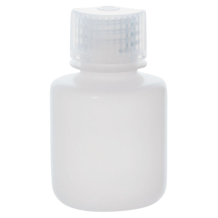 Eisco - Pack of 12, 30mL Sterile Narrow Mouth HDPE Translucent Reagent Bottles with Polypropylene Caps, Leak-Proof, Chemical Resistant, Laboratory Storage Bottles, -100 to 120°C Temperature Range