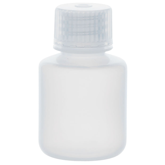 Eisco - Pack of 12, 30mL Narrow Mouth LDPE Translucent Reagent Bottles with Polypropylene Caps, Non-Sterile, Leak-Proof, Chemical Resistant Laboratory Storage Bottles, -100 to 80°C Temperature Range
