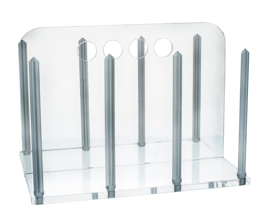 Petri Dish Rack for 90mm, Clear Acrylic