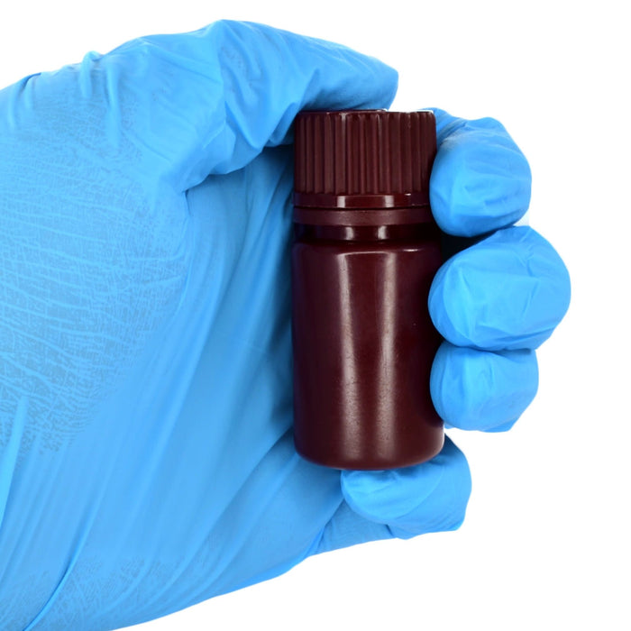 Eisco - Bulk Pack of 2000 15mL Narrow Mouth HDPE Amber Reagent Bottles with Polypropylene Caps, Non-Sterile, Lab Containers for Light-Sensitive Substances, -100 to 120°C Temperature Range