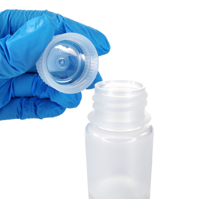 Eisco - Bulk Pack of 1000, 30mL Wide Mouth Polypropylene Reagent Bottles with Polypropylene Caps, Non-Sterile, Autoclavable, Laboratory Containers, 0-135°C Temperature Range