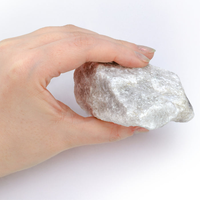 Eisco - Raw Coarse Marble Metamorphic Rock Specimen 3" Hand Sample Labeled for Geology Classroom Identification and Acid Reaction Demonstration