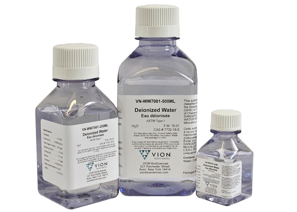 ASTM Type I Ultrapure Water 60mL - Ultra-Sensitive Laboratory Analysis Water