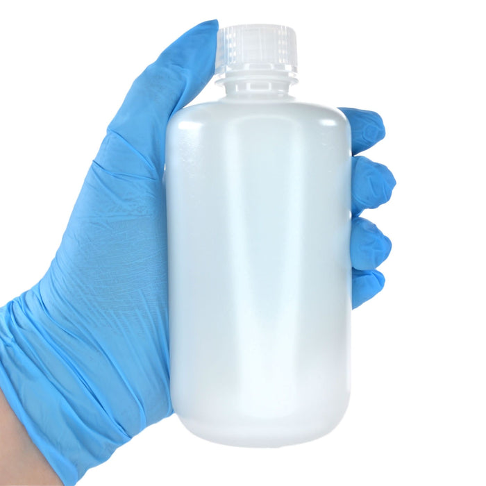 Eisco - Pack of 12, 250mL Sterile Narrow Mouth HDPE Translucent Reagent Bottles with Polypropylene Caps, Leak-Proof, Chemical Resistant, Laboratory Storage Bottles, -100 to 120°C Temperature Range
