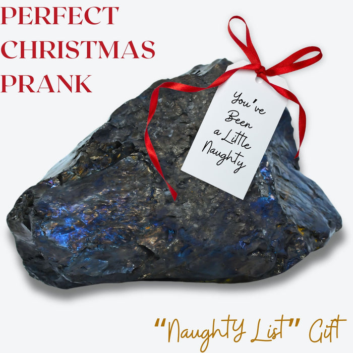 4lb Big Lump of Coal – For a Notably Naughty Person - Hilarious Gift for Mischief Makers - Christmas Coal, Coal Christmas Gift - Holiday Joke for Christmas Parties, Secret Santa, White Elephant
