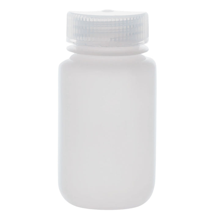 Eisco - Bulk Pack of 500, 125mL Wide Mouth HDPE Reagent Bottles with Polypropylene Caps, Non-Sterile, Lab Containers for Chemicals and Samples, -100 to 120°C Temperature Range