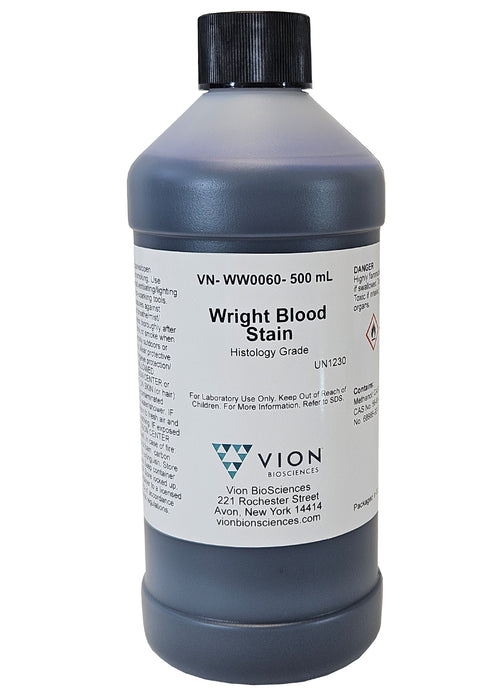 Wright's Blood Stain 500mL - Hematologic Blood Cell Differentiation Stain