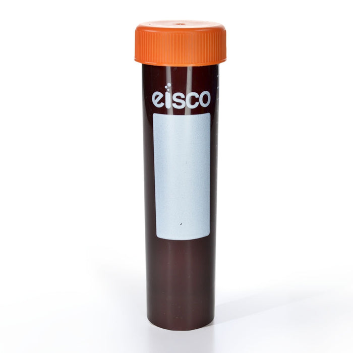 Eisco - Pack of 25, 50mL Non-Sterile Amber Centrifuge Tubes, Polypropylene, Flat Cap, Lab-Grade, Self-Standing