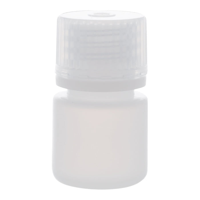 Eisco - Pack of 12, 8mL Sterile Narrow Mouth HDPE Translucent Reagent Bottles with Polypropylene Caps, Leak-Proof, Chemical Resistant, Laboratory Storage Bottles, -100 to 120°C Temperature Range