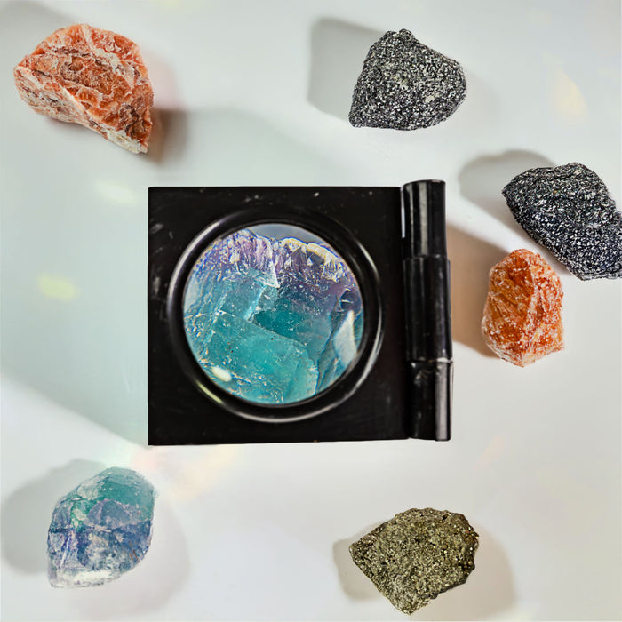 Eisco – Linen Tester Magnifier with 5x Magnification, Foldable Metal Frame, Precision Viewing Tool for Scientific, Industrial, Textile, Laboratory & Inspection Applications