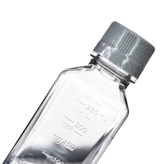Eisco - Pack of 30, 250mL PET Media Bottles with HDPE Caps, Non-Sterile, Leakproof, Tamper-Evident, Lab-Grade, Ideal for Lab Reagents, Buffers & Biopharmaceutical Processing