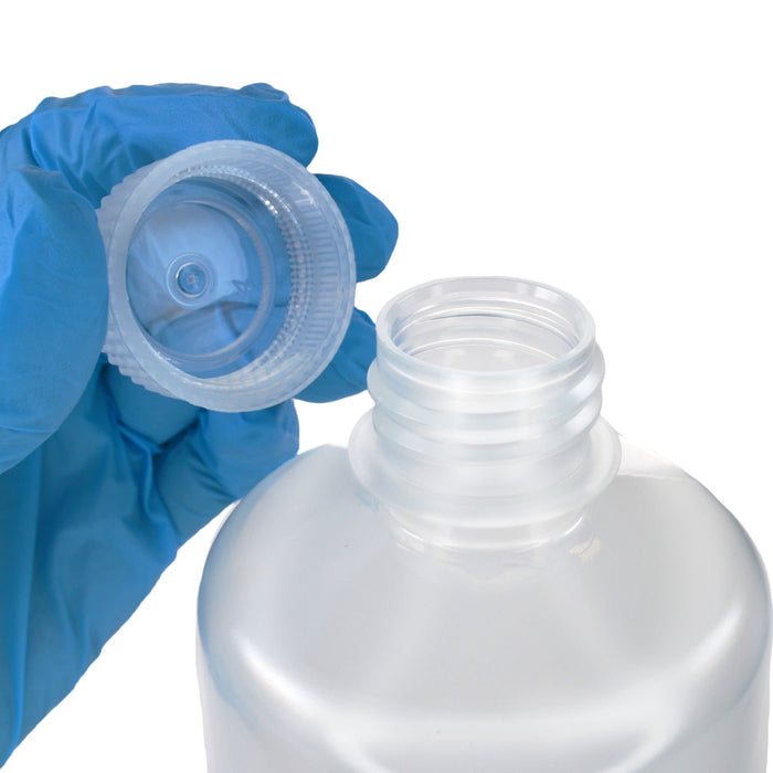 Eisco - Pack of 12, 500mL Narrow Mouth Polypropylene Reagent Bottles with Polypropylene Caps, Autoclavable, Translucent, Non-Sterile, Leak-Proof, 0-135°C Temperature Range, Ideal for Lab Storage and Transport