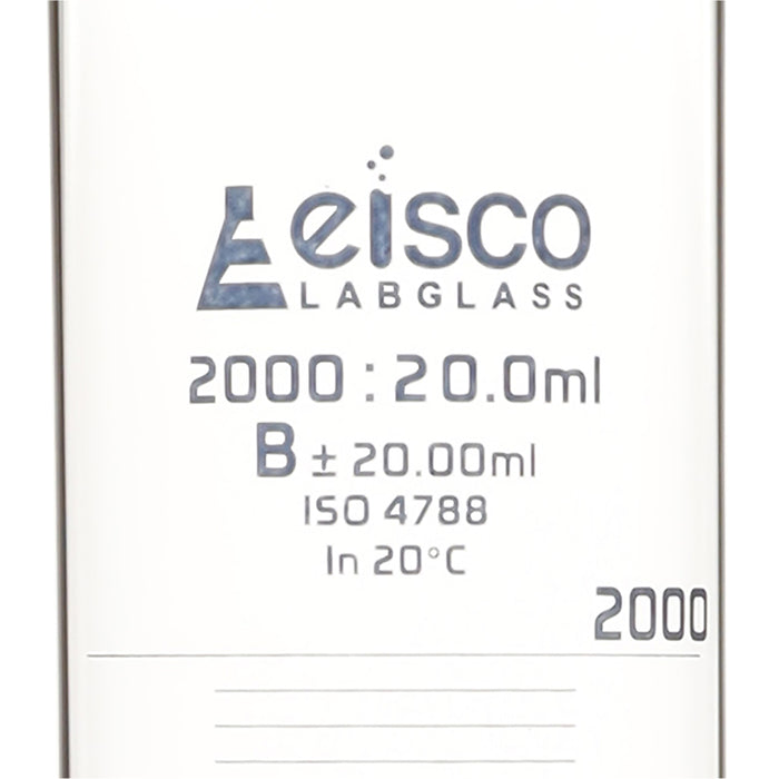 Graduated Cylinder, 2000ml - Class B - Blue Graduations - Hexagonal Base