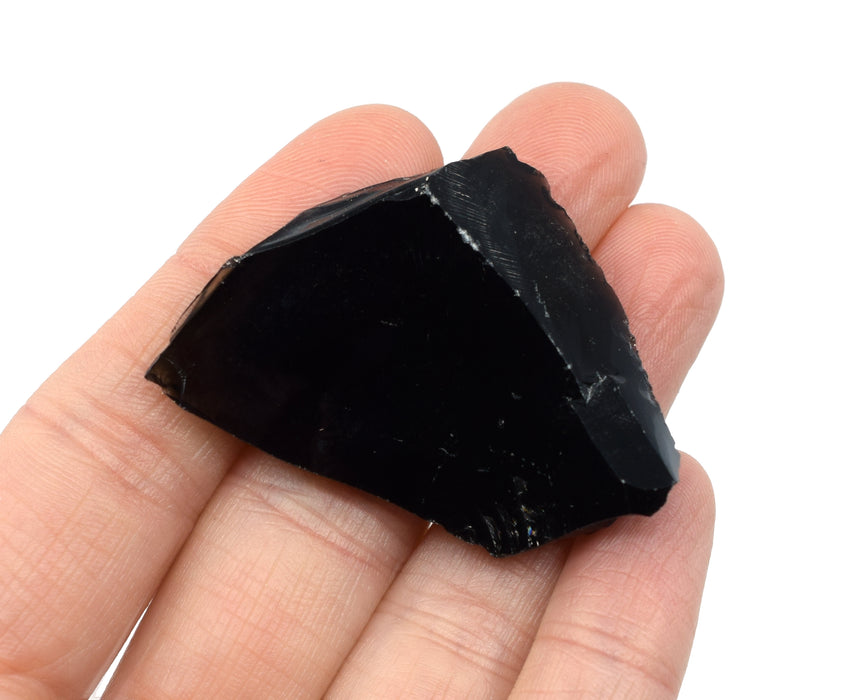 12PK Raw Obsidian, Igneous Rock Specimen - Approx. 1"- Geologist Selected & Hand Processed - Great for Science Classrooms - Eisco Labs
