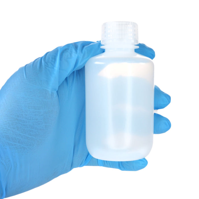 Eisco - Pack of 12, 125mL Narrow Mouth LDPE Translucent Reagent Bottles with Polypropylene Caps, Non-Sterile, Leak-Proof, Chemical Resistant Laboratory Storage Bottles, -100 to 80°C Temperature Range