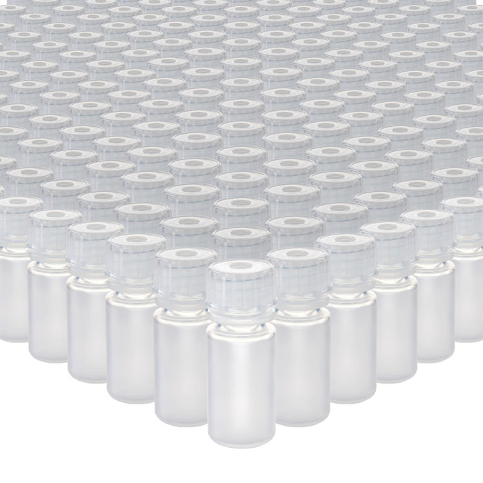 Eisco - Bulk Pack of 2000, 4mL Narrow Mouth Polypropylene Translucent Reagent Bottles with Polypropylene Caps, Non-Sterile, Autoclavable, Leakproof, Laboratory Storage Bottles, 0-135°C Temperature Range