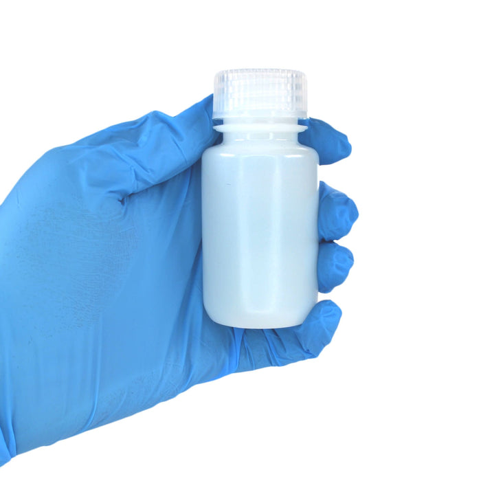 Eisco - 60mL Wide Mouth HDPE Reagent Bottles with Polypropylene Caps, Non-Sterile, Pack of 12, Translucent Leakproof Laboratory Containers, -100 to 120°C Temperature Range