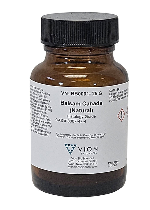 Canada Balsam Natural Mounting Medium 25mL - Xylene-Based Permanent Mount
