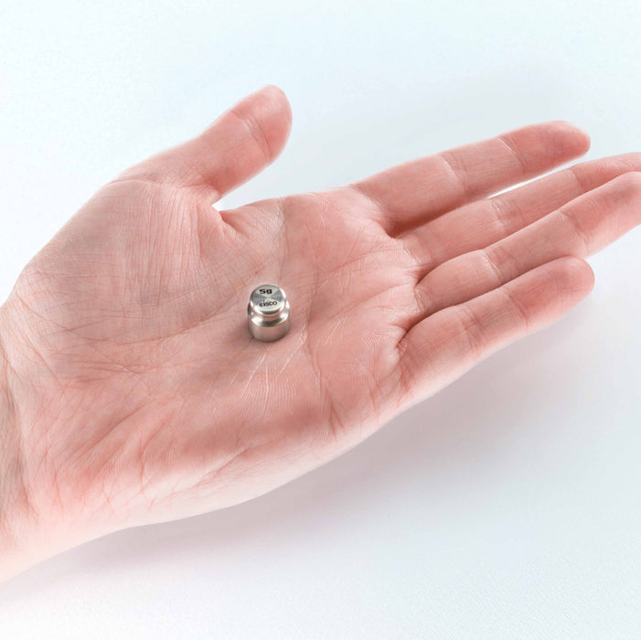 Eisco - 5g Stainless Steel Balance Weight - Slotted Calibration Mass for Physics, Laboratory, and Scale Calibration - Spare Mass for Metric Sets