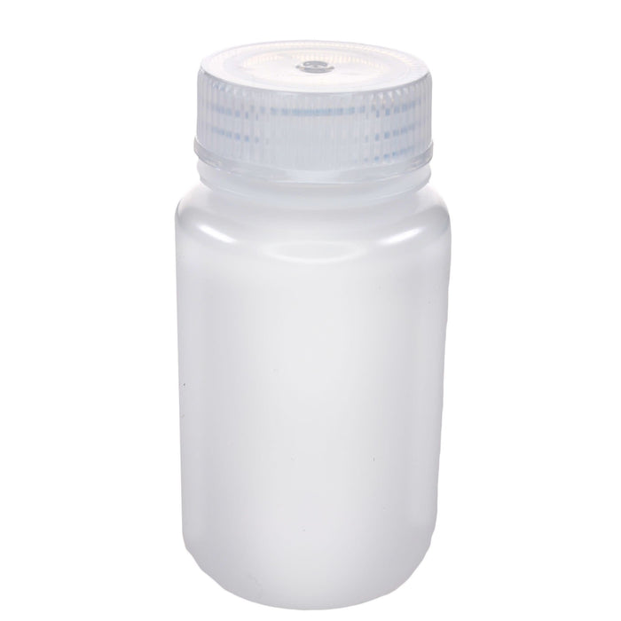 Eisco - 125mL Wide Mouth LDPE Reagent Bottles with Polypropylene Caps, Pack of 12, Non-Sterile, Translucent Laboratory Containers, -100 to 80°C Temperature Range
