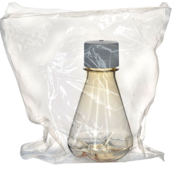 Eisco - Pack of 12, 250mL Sterile Polycarbonate Erlenmeyer Flasks, Non-Vented, Baffled Bottom, Gamma Sterilized, USP Class VI, Lab-Grade, Mixing, Cell Culture, Shaker Compatible