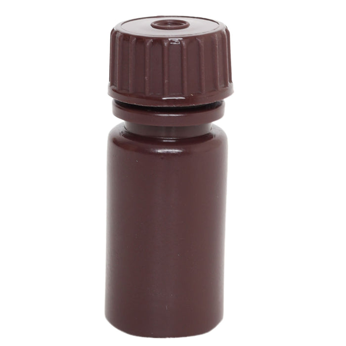 Eisco - Bulk Pack of 2000 4mL Narrow Mouth HDPE Amber Reagent Bottles with Polypropylene Caps, Non-Sterile, Lab Containers for Light-Sensitive Substances, -100 to 120°C Temperature Range