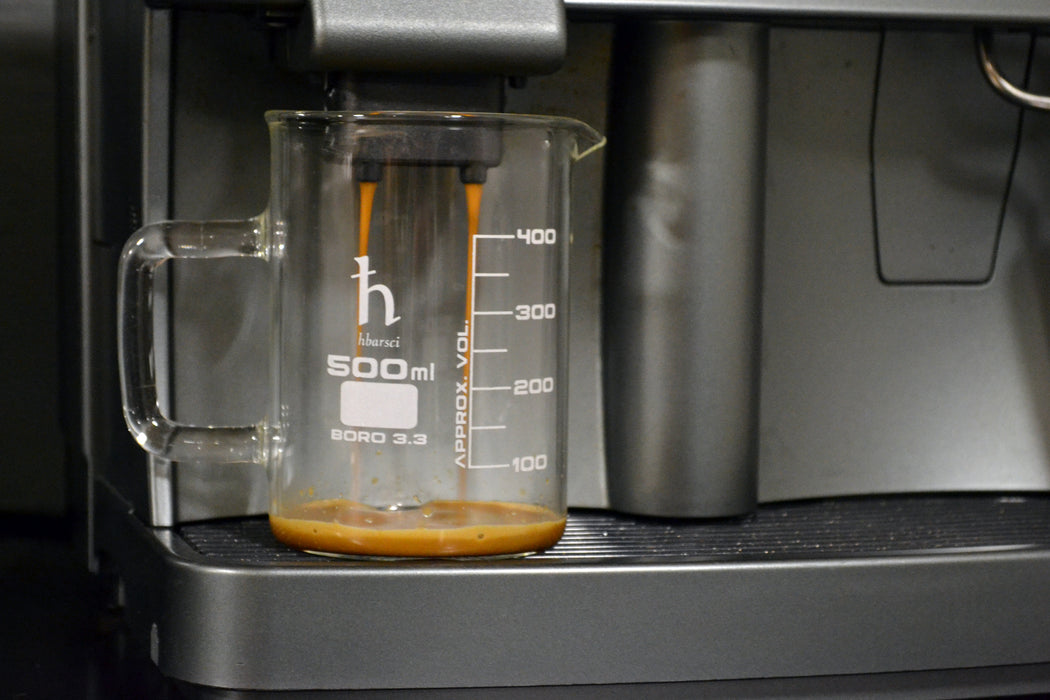 Premium Hand Crafted Beaker Mug, Borosilicate Glass - Pint Glass or Coffee Mug Sized