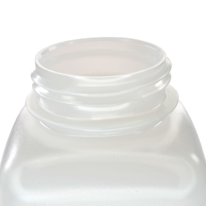 Eisco - Pack of 12, 500mL Square HDPE Reagent Bottles with Wide Mouth Polypropylene Caps, Translucent, Non-Sterile, Chemical Resistant, Leak-Proof, -100°C to 120°C, Ideal for Lab and Industrial Use
