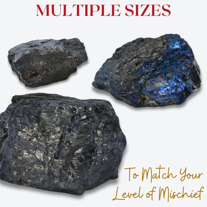 12lb Gigantic Lump of Coal – For Exceptionally Naughty People - Gift for Perpetual Pot Stirrers - Christmas Coal, Coal Christmas Gift - Holiday Joke for Christmas Parties, Secret Santa, White Elephant