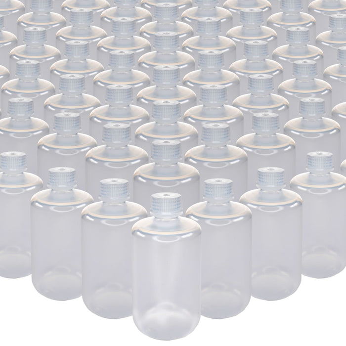 Eisco - Bulk Pack of 250, 250mL Narrow Mouth Polypropylene Translucent Reagent Bottles with Polypropylene Caps, Non-Sterile, Autoclavable, Leakproof, Laboratory Storage Bottles, 0-135°C Temperature Range