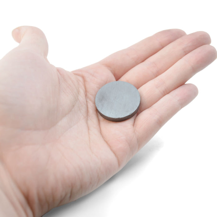 Eisco - Ceramic Disc Magnets Pack of 6 - 30x5mm - Versatile Magnets for STEM, Classroom, and Lab Experiments - Perfect for Demonstrating Magnetic Fields and Science Projects