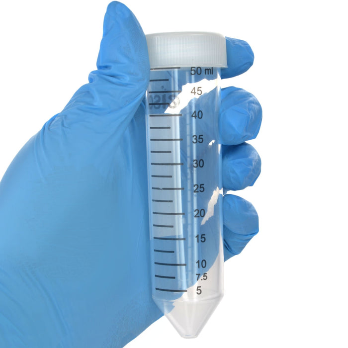 Eisco - Pack of 25, 50mL Non-Sterile Centrifuge Tubes, Polypropylene, Flat Cap, Lab-Grade, Heavy Metal-Free