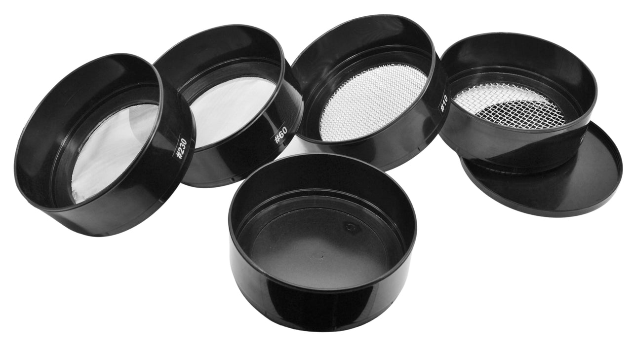 Plastic Stackable Sieve Set, 6-Piece, 7"