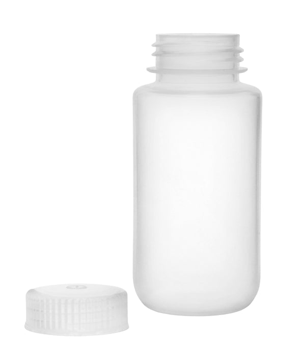 6PK Reagent Bottles, 250ml - Wide Neck with Screw Cap - Polypropylene