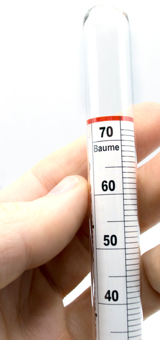 Universal Laboratory Hydrometer in Hard Plastic Case- Measure Specific Gravity Range 0.700 to 2.000 - 0.01 Graduations - Dual Scale For Light and Heavy Liquids