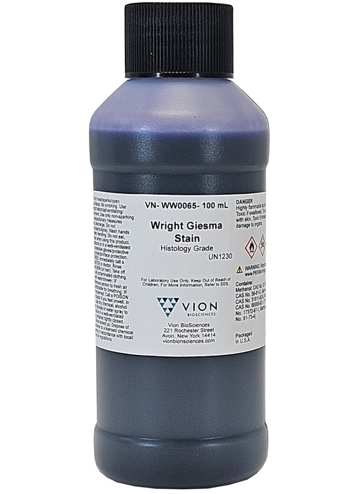 Wright-Giemsa Stain Aqueous Solution 100mL - Blood Parasite Detection Stain