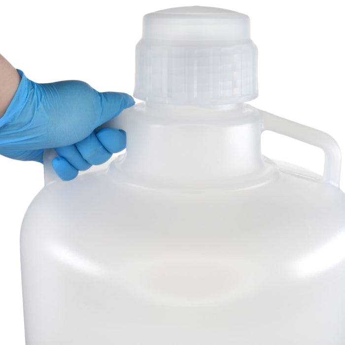Eisco - 20L Polypropylene Carboy with Silicone-Lined Cap and Spigot, Autoclavable, Leakproof Tested, Non-Sterile, 0-135°C Temperature Range, FDA Compliant, Laboratory and Scientific Liquid Storage Container