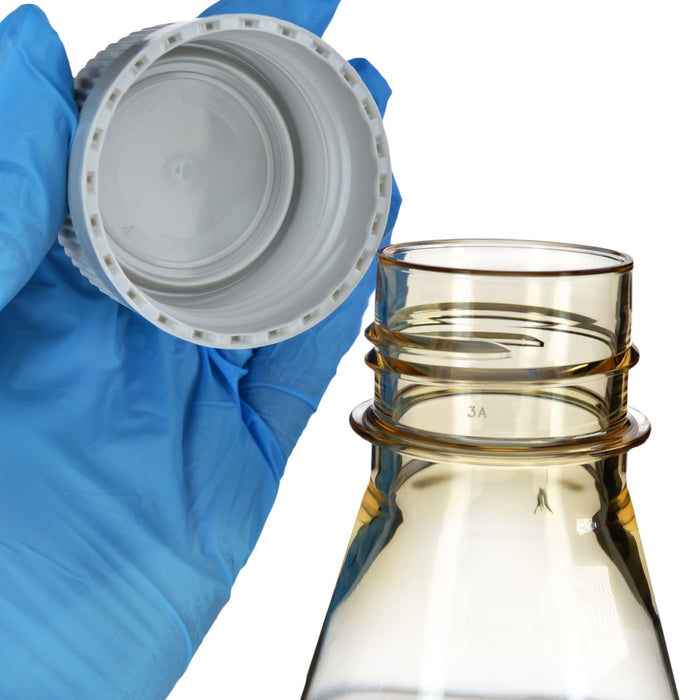 Eisco - Pack of 4, 2L Sterile Polycarbonate Erlenmeyer Flasks, Non-Vented, Flat Bottom, Gamma Sterilized, USP Class VI, Lab-Grade, Chemical Storage, Cell Culture, Mixing