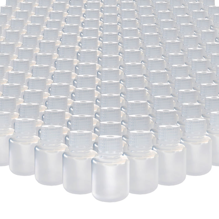 Eisco - Bulk Pack of 1000, 30mL Narrow Mouth Polypropylene Translucent Reagent Bottles with Polypropylene Caps, Non-Sterile, Autoclavable, Leakproof, Laboratory Storage Bottles, 0-135°C Temperature Range