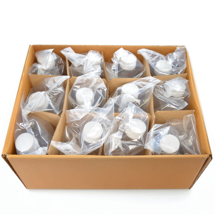 Eisco - Pack of 12, 500mL Sterile Polycarbonate Erlenmeyer Flasks, Non-Vented, Baffled Bottom, Gamma Sterilized, USP Class VI, Lab-Grade, Mixing, Cell Culture, Shaker Compatible