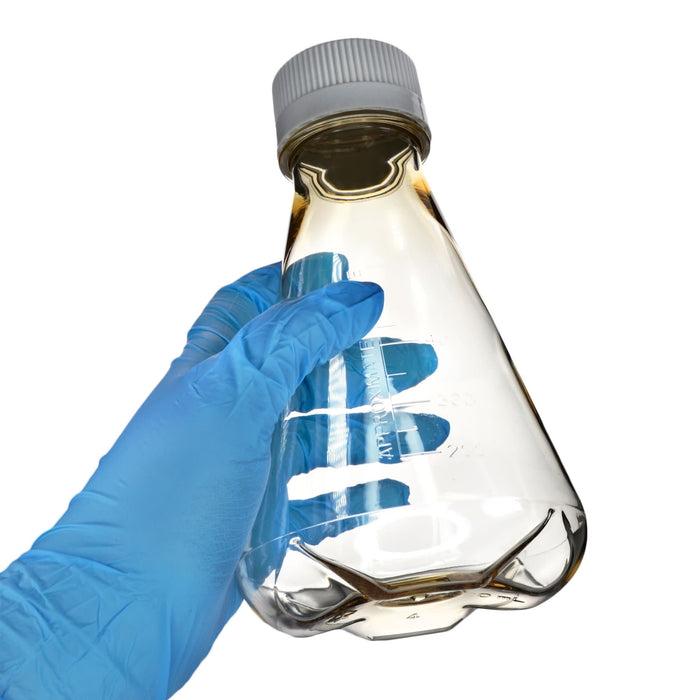 Eisco - Pack of 12, 500mL Sterile Polycarbonate Erlenmeyer Flasks, Non-Vented, Baffled Bottom, Gamma Sterilized, USP Class VI, Lab-Grade, Mixing, Cell Culture, Shaker Compatible
