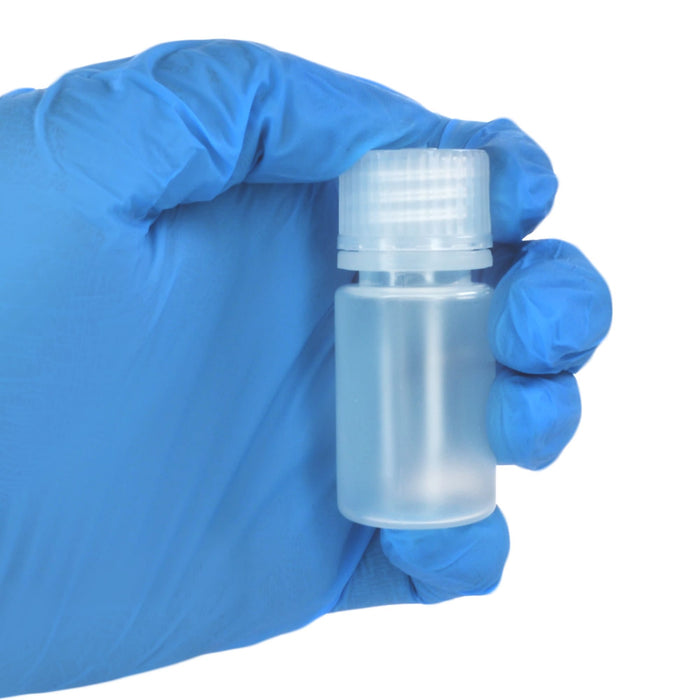 Eisco - Pack of 12, 15mL Narrow Mouth Polypropylene Reagent Bottles with Polypropylene Caps, Autoclavable, Translucent, Non-Sterile, Leak-Proof, 0-135°C Temperature Range, Ideal for Lab Storage and Transport