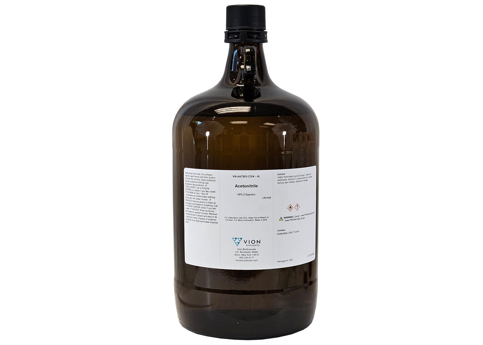Acetonitrile HPLC/Spectroscopy Grade ?ëÑ99.9% - 4L Case of 4 - Chromatography Solvent