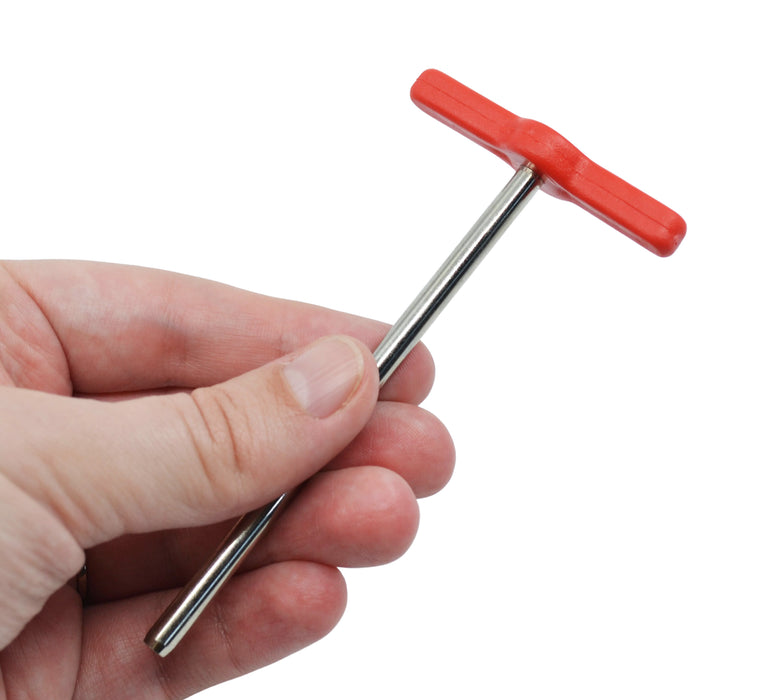 7 Piece Cork Borer Set -  Includes 6 Cork Borers and One Steel Ram Rod - Nickel-Plated Brass with Plastic Handles