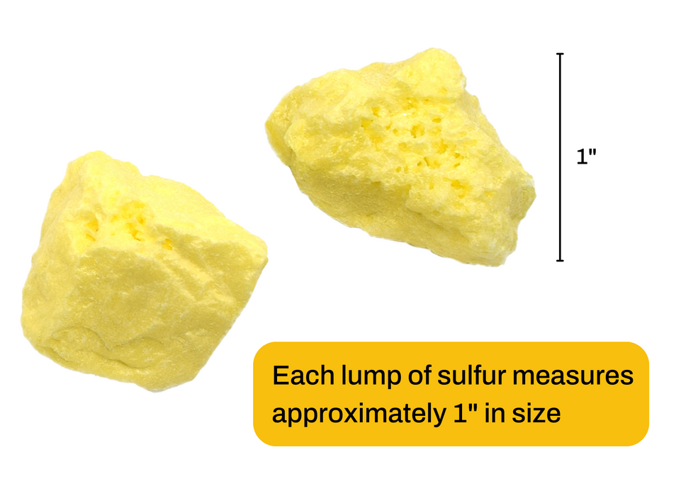 3 Piece Santa's Scientific "Yellow Snow" with Experiment Set - Premium Cotton Bag and 2 Small Sulfur Lumps